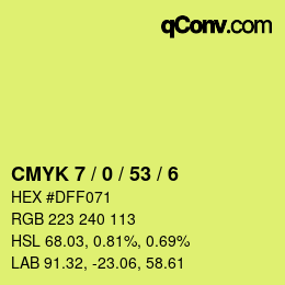 Código de color: CMYK 7 / 0 / 53 / 6 | qconv.com