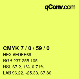 Color code: CMYK 7 / 0 / 59 / 0 | qconv.com
