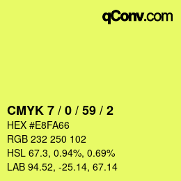 Color code: CMYK 7 / 0 / 59 / 2 | qconv.com