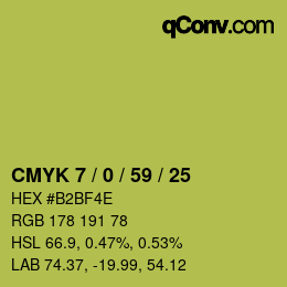 Código de color: CMYK 7 / 0 / 59 / 25 | qconv.com