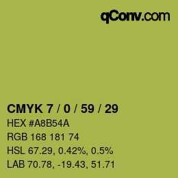 Color code: CMYK 7 / 0 / 59 / 29 | qconv.com