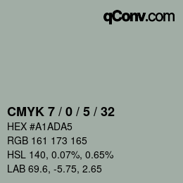 Color code: CMYK 7 / 0 / 5 / 32 | qconv.com