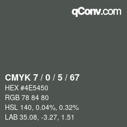 Color code: CMYK 7 / 0 / 5 / 67 | qconv.com