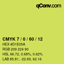 Color code: CMYK 7 / 0 / 60 / 12 | qconv.com