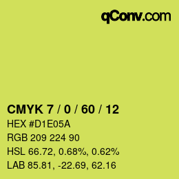 Color code: CMYK 7 / 0 / 60 / 12 | qconv.com