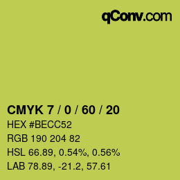 Color code: CMYK 7 / 0 / 60 / 20 | qconv.com