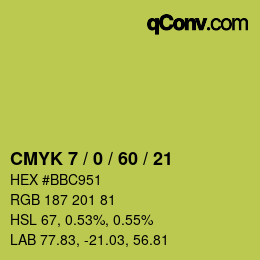 Color code: CMYK 7 / 0 / 60 / 21 | qconv.com