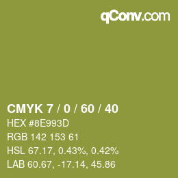 Color code: CMYK 7 / 0 / 60 / 40 | qconv.com