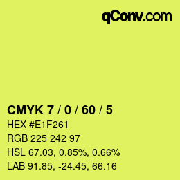 Color code: CMYK 7 / 0 / 60 / 5 | qconv.com