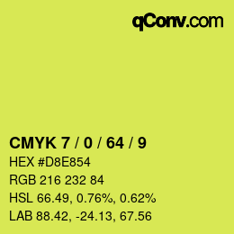 Color code: CMYK 7 / 0 / 64 / 9 | qconv.com