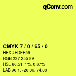 Color code: CMYK 7 / 0 / 65 / 0 | qconv.com
