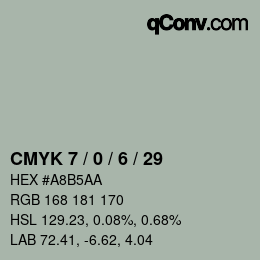 Color code: CMYK 7 / 0 / 6 / 29 | qconv.com