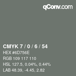 Color code: CMYK 7 / 0 / 6 / 54 | qconv.com