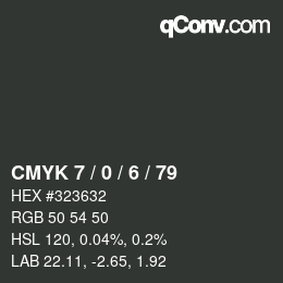 Color code: CMYK 7 / 0 / 6 / 79 | qconv.com
