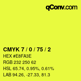 Color code: CMYK 7 / 0 / 75 / 2 | qconv.com