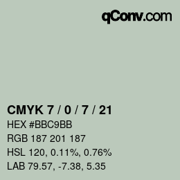 Color code: CMYK 7 / 0 / 7 / 21 | qconv.com