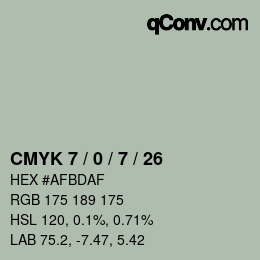 Color code: CMYK 7 / 0 / 7 / 26 | qconv.com