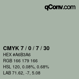 カラーコード: CMYK 7 / 0 / 7 / 30 | qconv.com