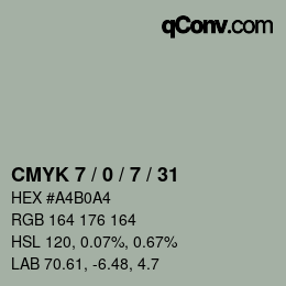 颜色代码: CMYK 7 / 0 / 7 / 31 | qconv.com