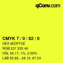 Color code: CMYK 7 / 0 / 82 / 0 | qconv.com