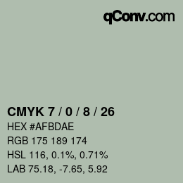 颜色代码: CMYK 7 / 0 / 8 / 26 | qconv.com
