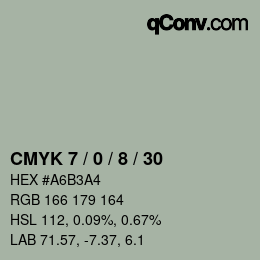 Color code: CMYK 7 / 0 / 8 / 30 | qconv.com