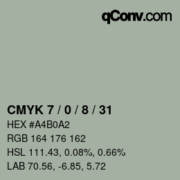 Color code: CMYK 7 / 0 / 8 / 31 | qconv.com