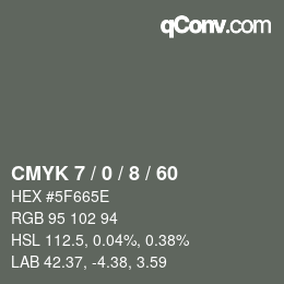 Color code: CMYK 7 / 0 / 8 / 60 | qconv.com