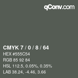 Color code: CMYK 7 / 0 / 8 / 64 | qconv.com