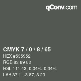 Color code: CMYK 7 / 0 / 8 / 65 | qconv.com