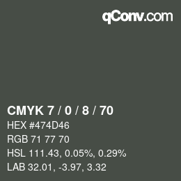 Color code: CMYK 7 / 0 / 8 / 70 | qconv.com