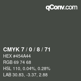 Color code: CMYK 7 / 0 / 8 / 71 | qconv.com