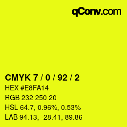 Color code: CMYK 7 / 0 / 92 / 2 | qconv.com