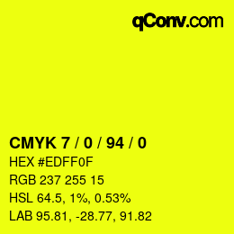 Color code: CMYK 7 / 0 / 94 / 0 | qconv.com