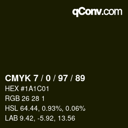 Color code: CMYK 7 / 0 / 97 / 89 | qconv.com