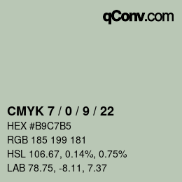 Color code: CMYK 7 / 0 / 9 / 22 | qconv.com