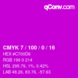 Color code: CMYK 7 / 100 / 0 / 16 | qconv.com