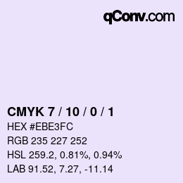 カラーコード: CMYK 7 / 10 / 0 / 1 | qconv.com