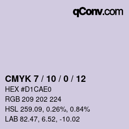 颜色代码: CMYK 7 / 10 / 0 / 12 | qconv.com