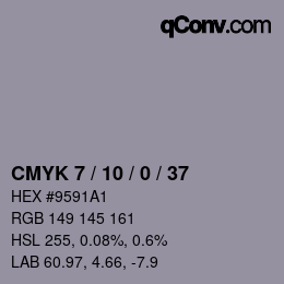 Farbcode: CMYK 7 / 10 / 0 / 37 | qconv.com