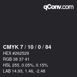 Color code: CMYK 7 / 10 / 0 / 84 | qconv.com