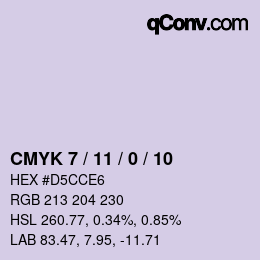 カラーコード: CMYK 7 / 11 / 0 / 10 | qconv.com