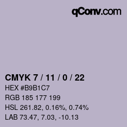 Color code: CMYK 7 / 11 / 0 / 22 | qconv.com