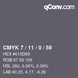 Color code: CMYK 7 / 11 / 0 / 59 | qconv.com