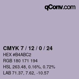 Color code: CMYK 7 / 12 / 0 / 24 | qconv.com