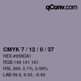 Color code: CMYK 7 / 12 / 0 / 37 | qconv.com