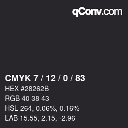 Color code: CMYK 7 / 12 / 0 / 83 | qconv.com