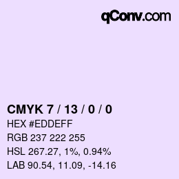 カラーコード: CMYK 7 / 13 / 0 / 0 | qconv.com