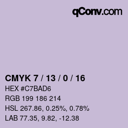 颜色代码: CMYK 7 / 13 / 0 / 16 | qconv.com