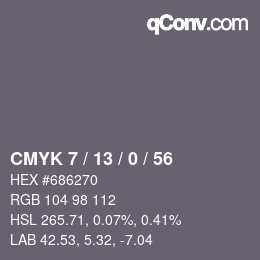 Color code: CMYK 7 / 13 / 0 / 56 | qconv.com